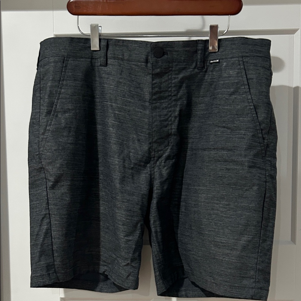 Hurley Dark Gray Men's Flat Front Shorts
